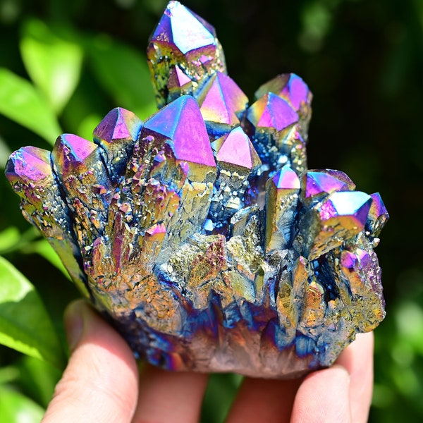 Grupo de cuarzo Aura de Ángel Arcoíris, Grupo de cristales Aura de Ángel, Cristal curativo.