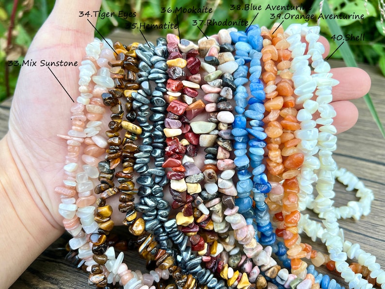 32 Inches Natural Crystal Chip Beads,710 Chip Beads,For Jewelry Making Beads,Healing Crystal Beads,Gemstone Freeform Chip Nugget Beads. zdjęcie 6