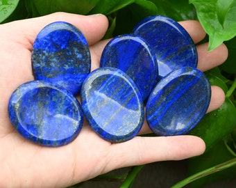 Pietra antistress in lapislazzuli naturale, pietra curativa antistress, pietra antistress per i chakra, dimensioni 35 x 45 mm