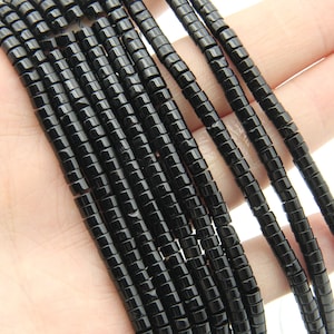 2x3MM/2x4MM Black Onyx Rondelle Beads,For Diy Making Beads,Wholesale Gemstone Beads,Polished Bracelet Beads/Necklace Beads.