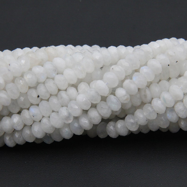 Rainbow Moonstone Faceted Rondelle Beads,4X6mm/5x8mm Moonstone Rondelle Beads,Loose Gemstone Beads,Good Quality Moonstone Rondelle Beads. 5x8mm