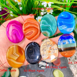 Natural Crystal Worry Stone,Healing Palm Stone,Polished Worry Stone,Rose Quartz/Amethyst/Opalite/Crystal More Choose Worry Stone.For Gift. image 4