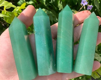 Natural Aventurine Tower,Obelisk Healing Tower Decor,Home Decor,Meditate Tower,Quartz Point Tower,Healing Wand.For Her Gift/Birthday Gift.