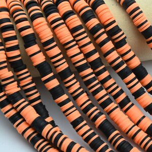 8X1MM Vinyl Heishi Beads,White/Black Vinyl Beads,Polymer Clay African Vinyl Disc Beads,Wholesale Vinyl Heishi DIY Making Jewelry Beads.