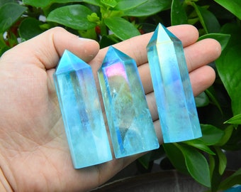 3 » Aura Angel Clear Quartz Tower,Crystal Tower,Healing Crystal Tower/Wand, Home Decor,Reiki Chakra Healing Crystal Tower Decor.For Gift.