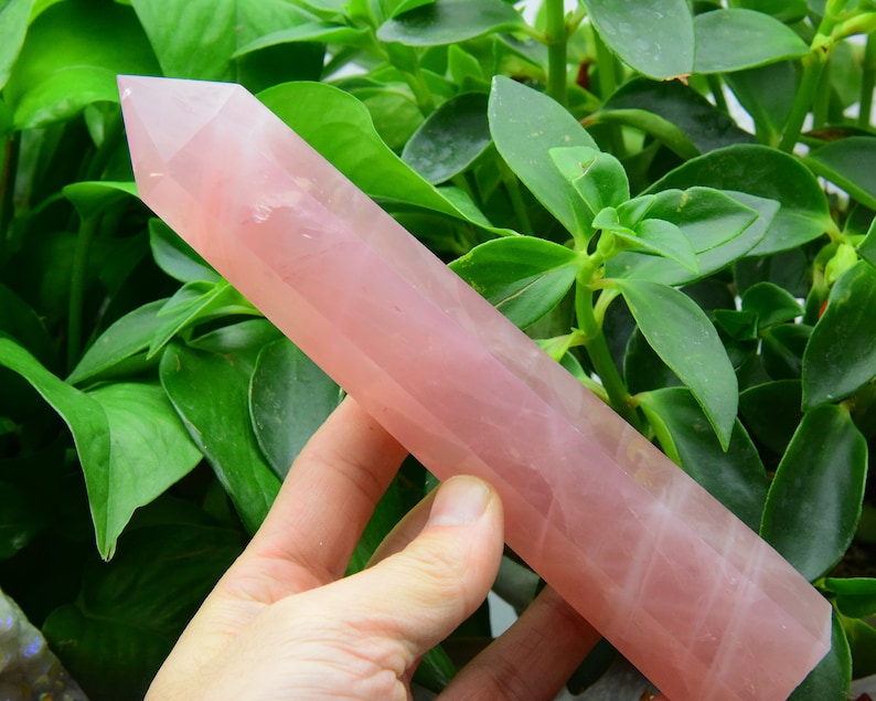 37' AAA Rose Quartz Towercrystal Towerhealing Rose - Etsy