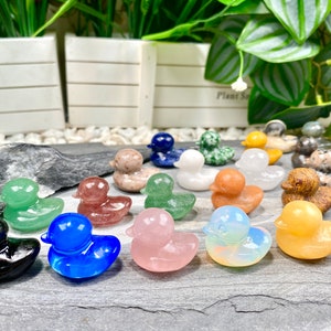 31 Kinds Of Real Crystal Duck Carving Decor,Mini Crystal Duck,Carved Gemstone Duck,Crystal Animal Decor,Crystal Gift.Healing Crystal Decor.
