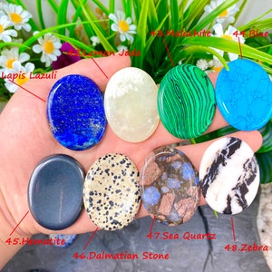 Natural Crystal Worry Stone,Healing Palm Stone,Polished Worry Stone,Rose Quartz/Amethyst/Opalite/Crystal More Choose Worry Stone.For Gift. image 7