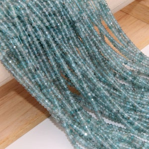 Natural Clear Apatite Rondelle Faceted Beads,Semi Precious Stone Beads,2x3mm/2.5x4mm Rondelle Gemstone Beads,Genuine Apatite Small Size Bead