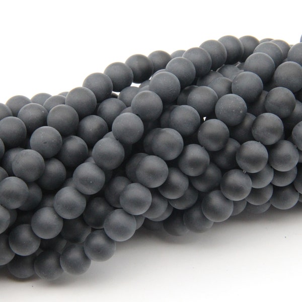 AAA Natural Matte Onyx Round Beads,4mm 6mm 8mm 10mm 12mm Size Gemstone Beads,Black Raw Onyx Round Beads,Loose Strand Onyx Beads Wholesale.