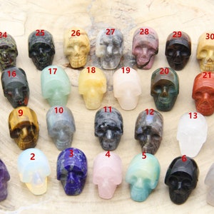 31 Kinds Of 1 Inch Small Skull,Decor Skulls,Halloween Skulls For Gift,Small Skulls Decor,Good Quality Gemstone Skulls,Wholesale Decor Stone.