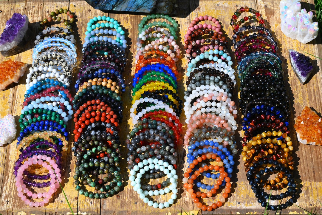 10 pcs 6-8mm naturelle bracelet perles pour femmes hommes pierre concassée  pierre naturelle pierre bracelet chakra charme per[56] - - Achat / Vente  bracelet - gourmette BRACELET Mixte Adulte Neuf - Cd