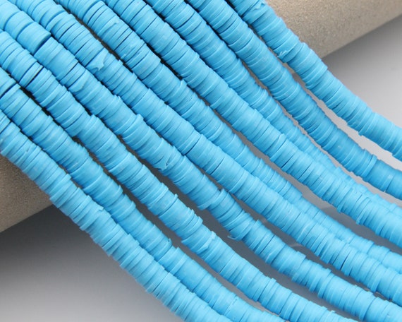 Heishi Perline In Vinile Per Gioielli Fai Da Te: 2000 Pezzi, Blu Misto, 6mm, Per Bracciali E Collane - 3