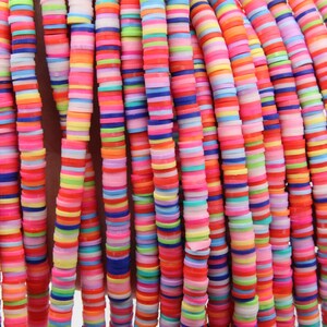 6mm8mm Vinyl Heishi Beads,New Color Vinyl Beads,Polymer Clay African Vinyl Disc Beads,Wholesale Vinyl Heishi DIY Making Jewelry Beads.