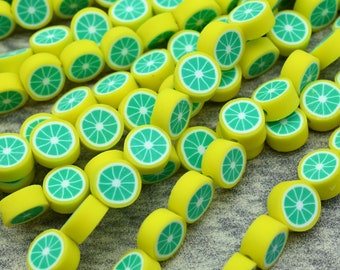 10mm Fruit Polymer Clay Beads,Polymer Clay Fruit Beads,Vinly Beads,For Jewelry Beads,For Bracelet Beads,Kids Beads,40 Pieces/Per Strand.