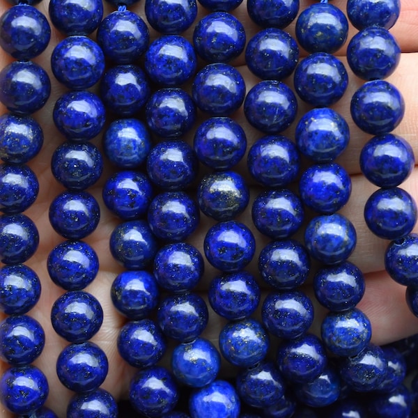 Lapis Lazuli Round Beads,Smooth Round Beads,Loose Beads For Bracelet/Necklace /DIY Jewelry Making Beads.4mm,6mm.8mm,10mm Round Beads.
