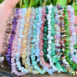 32 pouces perles de cristal naturel, 7 10 perles de puce, pour la fabrication de bijoux, perles de cristal curatif, perles de pépite de forme libre de pierres précieuses. image 1