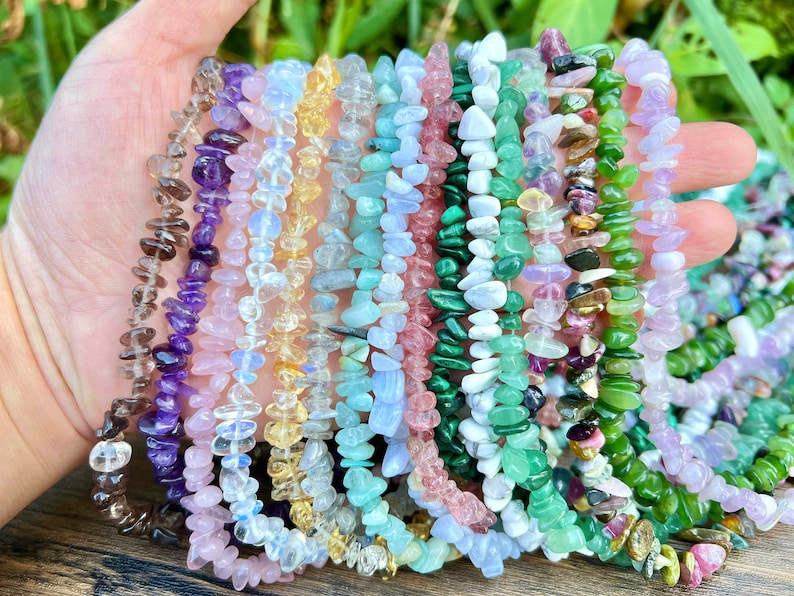 32 Inches Natural Crystal Chip Beads,710 Chip Beads,For Jewelry Making Beads,Healing Crystal Beads,Gemstone Freeform Chip Nugget Beads. zdjęcie 1