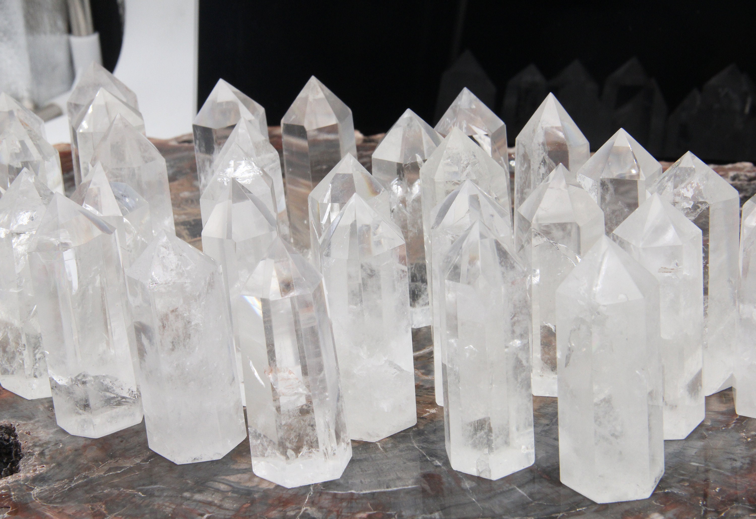 Clear Crystals TowerCrystals Quartz Point WandHealing Etsy