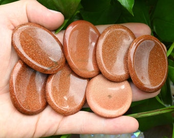 Rot Goldstone Sorgenstein, Heilstein Chakra Sorgen Stein, Größe 35 x 45 MM