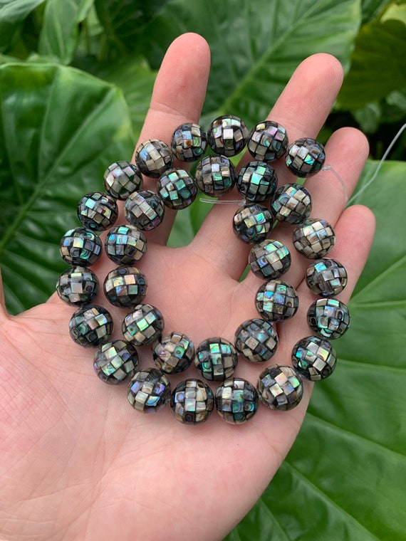 Forma de estrella 10mm natural Abalone shell piedras preciosas perlas de fabricación de joyería Strand 15/"