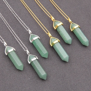 Green Aventurine Necklace,Green Aventurine Pendant,Charms Necklace,Boho Necklace Pendant,Wholesale Gemstone Pendants,Jewelry Necklace.