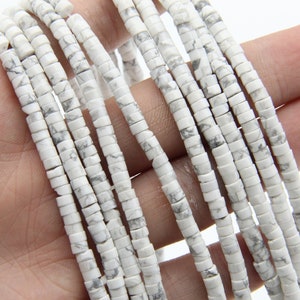 2x3MM/2x4MM Howlite Rondelle Beads,For Diy Making Beads,Wholesale Gemstone Beads,Polished Bracelet Beads/Necklace Beads.