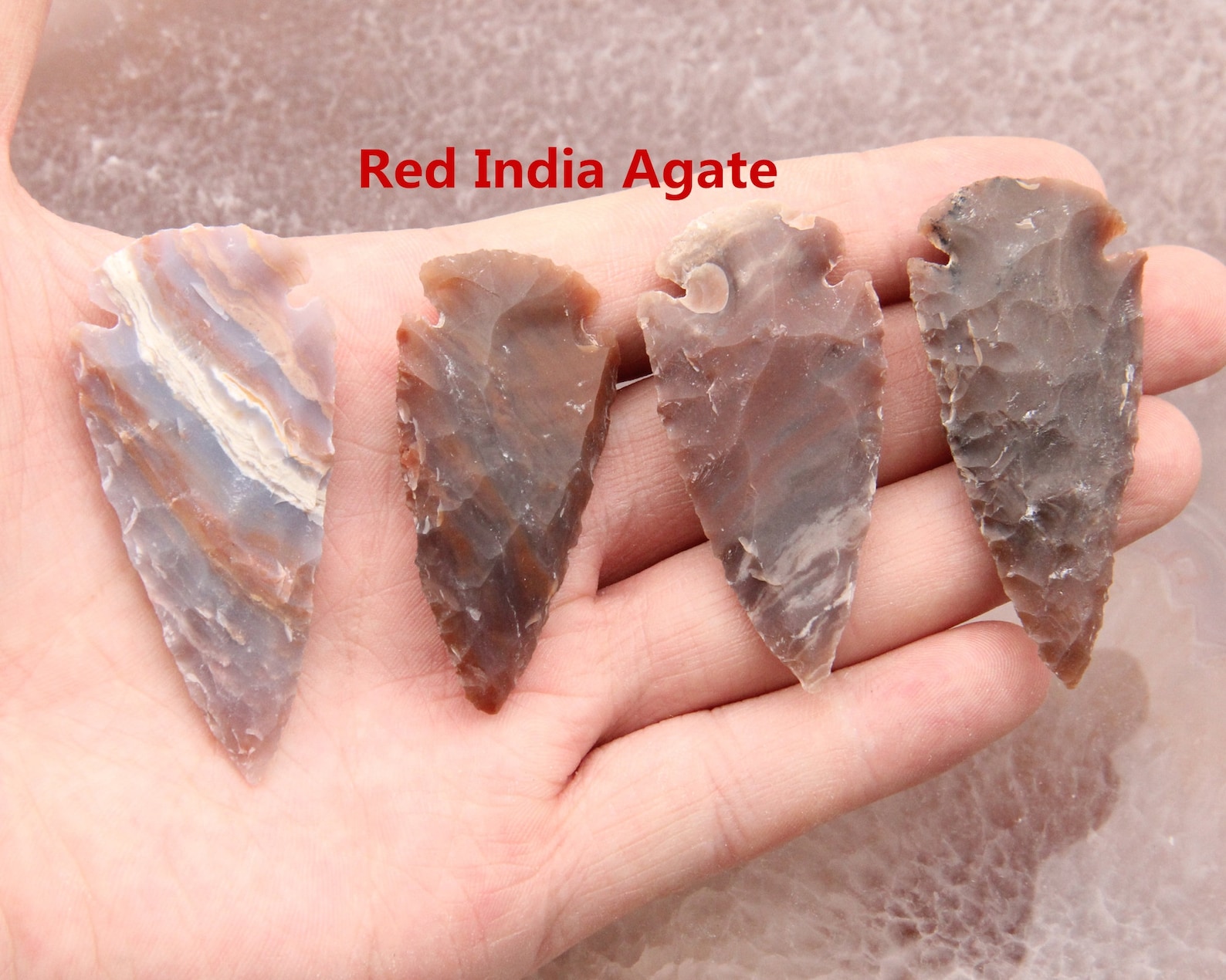 2 Inches Crystal Arrowheadssmall Agate Arrowheads.clear Etsy