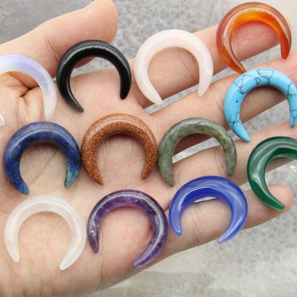 12 Kinds Of Crescent Moon Shape,For DIY Making Jewelry Gemtone Beads,DIY Pendants,Opal/Lapis Lazuli/Agate/Rose Quartz, No Hole Pendants.