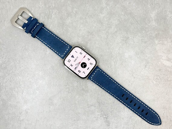 Nautical Bleu Apple Watch Band Series 6 5 4 3 2 1 Rugged Leather Apple Wrist Band Etsy Australia