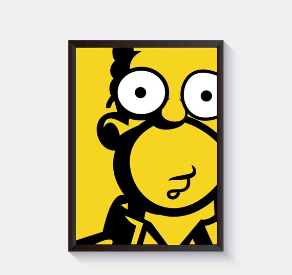 Simpsons Wall Art Simpsons Poster Homer Simpson Print Homer | Etsy Italia