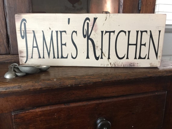 Wooden Personalized Kitchen Signs Kitchen Farmhouse Rustic Etsy