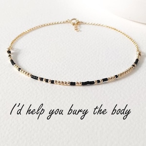 Morse Code Armband, Geheime Nachricht, Freundschaftsschmuck, Rosegold filled