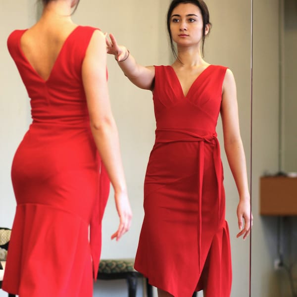 Tango Dress "The Playful" chili red