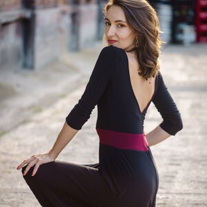 Reversible Tango Dress "The Traditional" black & cherry