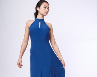 Neckholder Tango Dress "The Sentimental" blue/black/bordo