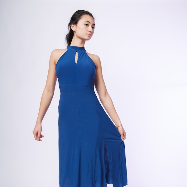 Neckholder Tango Dress "The Sentimental" blue/black/bordo