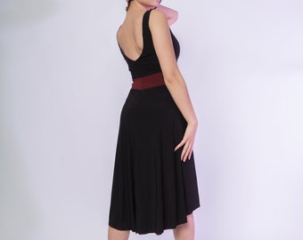 Reversible Tango Dress "The Romantic" black&cherry