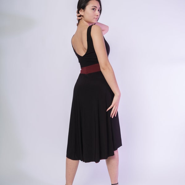 Reversible Tango Dress "The Romantic" black&cherry
