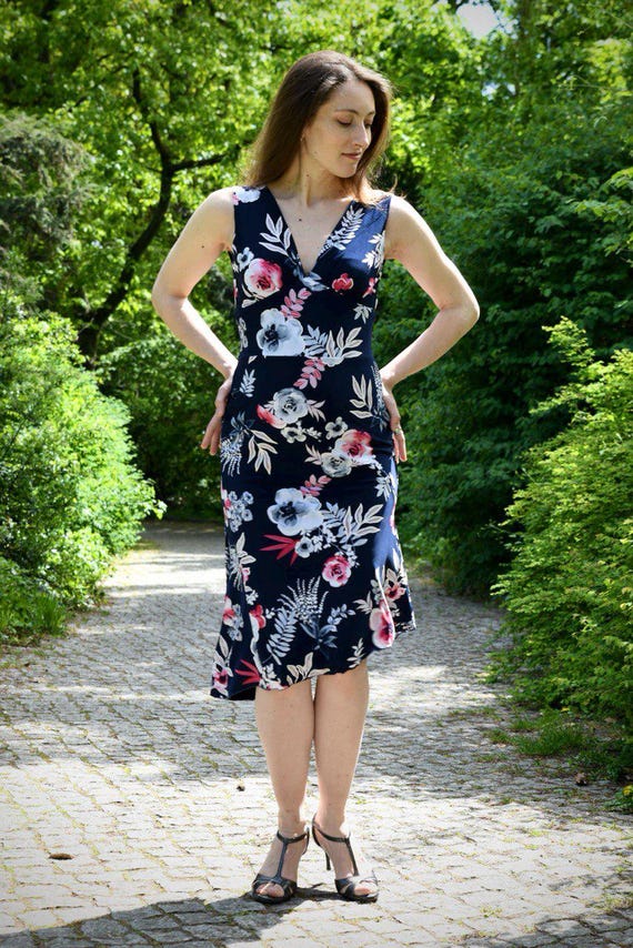 princess polly baby blue dress AFRM Bonnie mesh halter neck ruched blurred floral print mini dress in  black main image 0