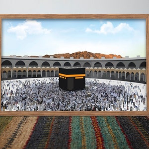 KAABA POSTER, MAKKAH Mecca Print, Masjid Haram Hajj Wall Art, Al Kabah Al Musharrafah, Qibla Poster - Islamic Holy City Printable