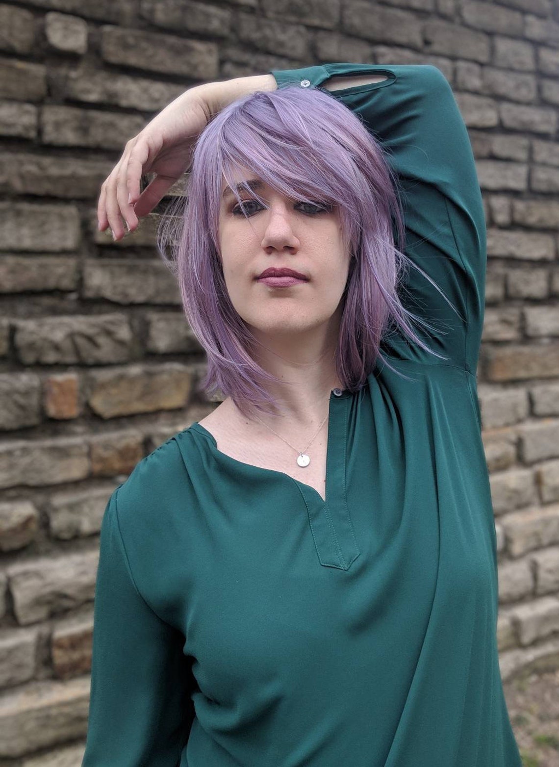 Nymphadora Tonks inspirado Wig / Purple Wig con luces rosas / Etsy