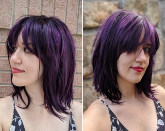 Sailor Saturn Wig Purple Wig With Dark Roots Short Dark - Etsy UK Sailor Saturn Wig Purple Wig With Dark Roots Short Dark - Etsy UK