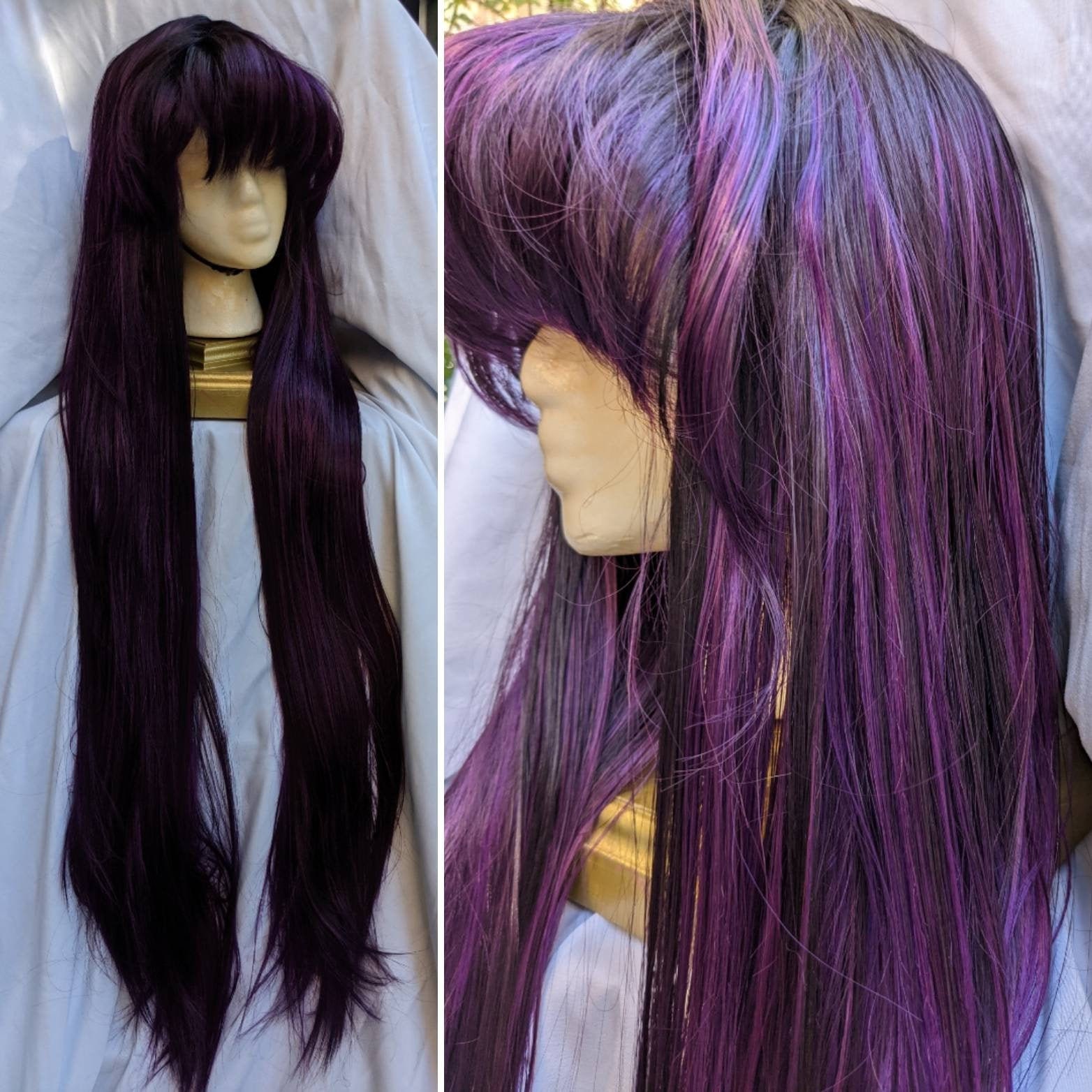 Sailor Mars Wig Long Purple Wig with Black Lowlights for - Etsy Italia Sailor Mars Wig Long Purple Wig with Black Lowlights for - Etsy Italia