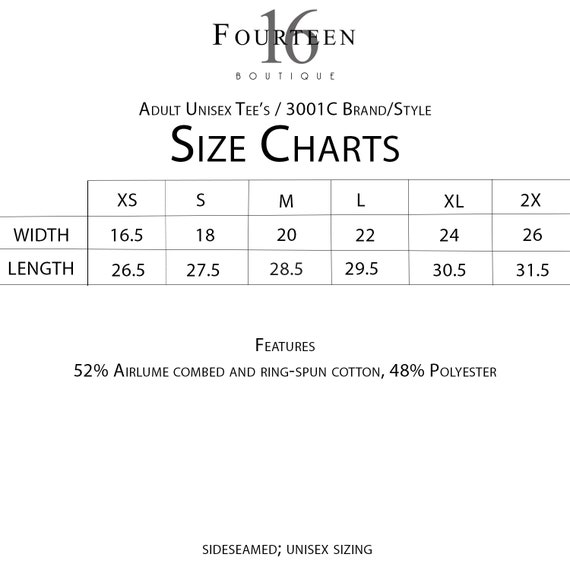 Leota Size Chart