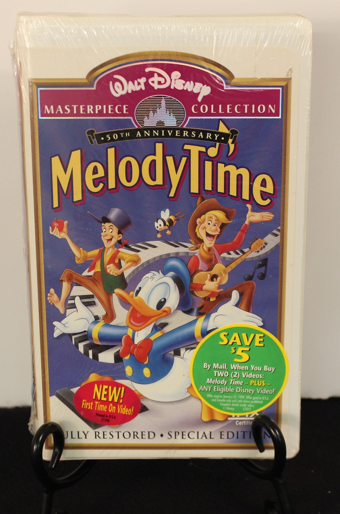 Walt Disney Masterpiece Collection 50th Anniversary MELODY TIME New/sealed VHS 1998 Etsy