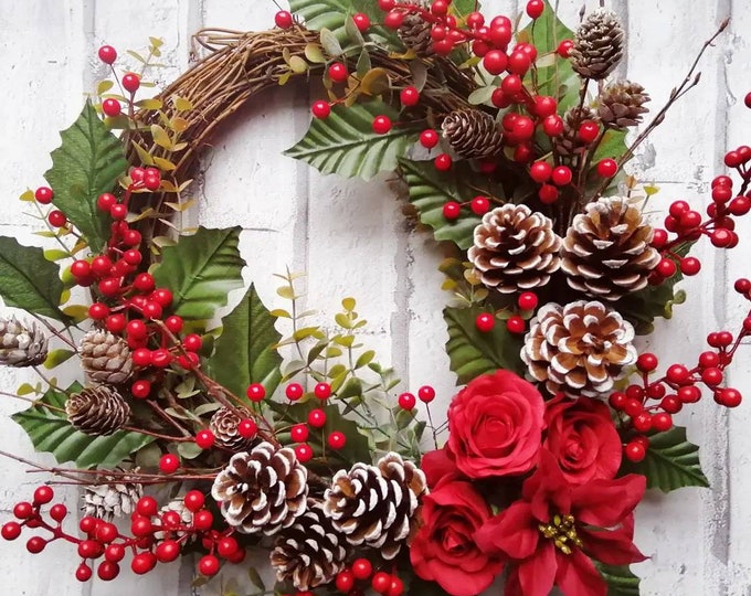 Handmade Christmas Wreath, Christmas Decoration