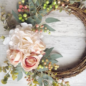 Handmade Wreath, Spring Wreath, Easter Wreath, Wall Art, Wall Decor, Handmade Home Furniture, Spring Decor, Summer Decor image 3
