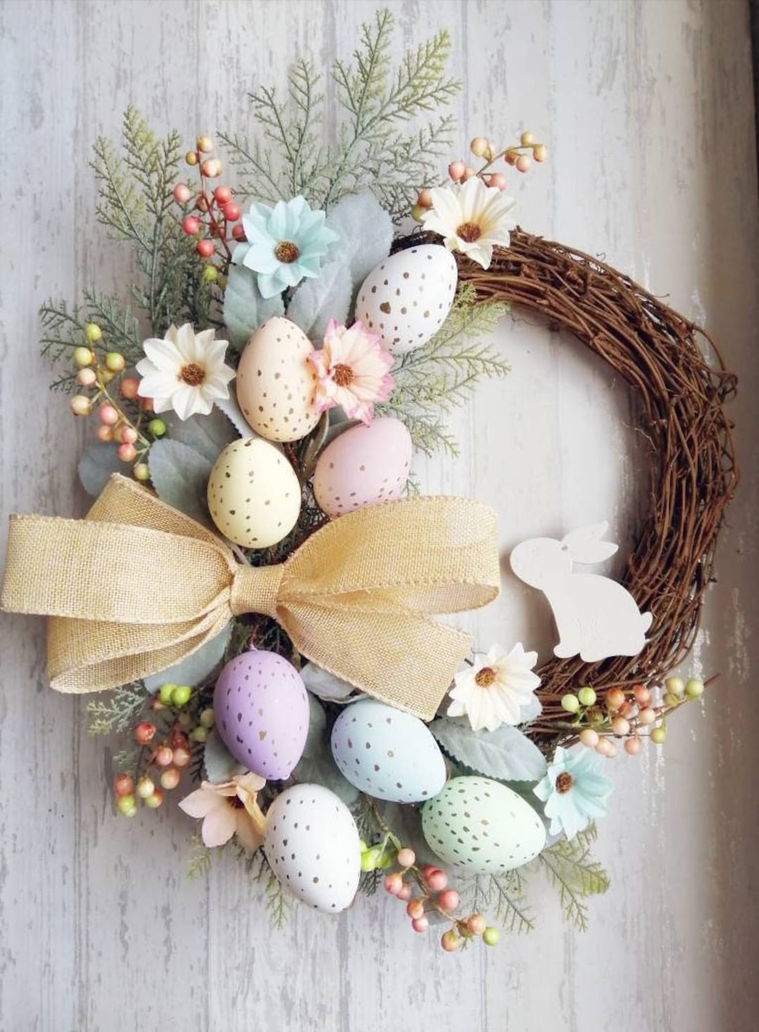 Handmade Spring Wreath Front Door Wreath Wall Art Easter