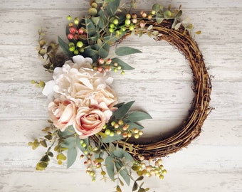 Handmade Wreath, Spring Wreath, Easter Wreath, Wall Art, Wall Decor, Handmade Home Furniture, Spring Decor, Summer Decor